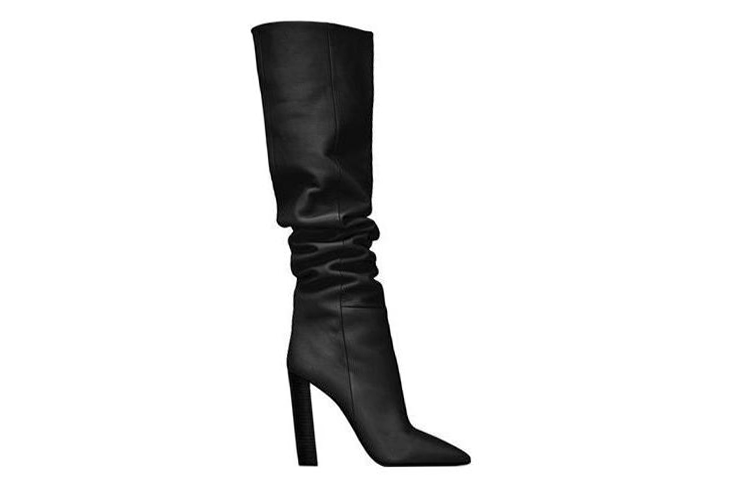 Order SAINT LAURENT 聖羅蘭 皮革 休閒 高筒靴 女款 黑色