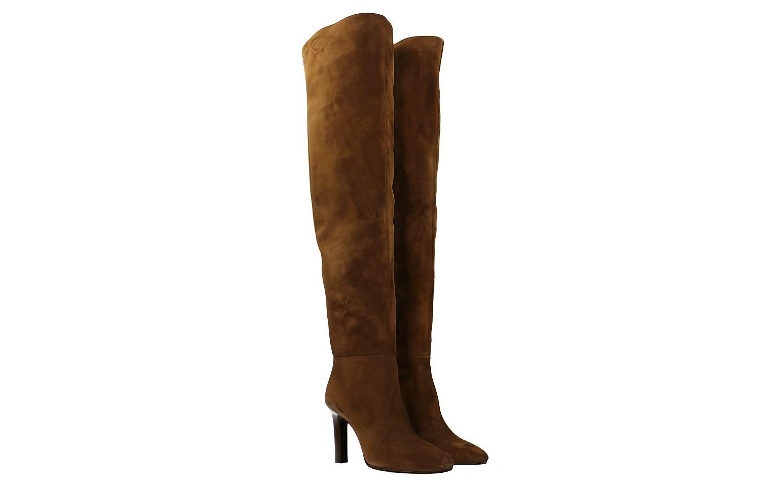 Order (Women) Saint Laurent High Top Boot 'Brown Suede' 6326130LI002330