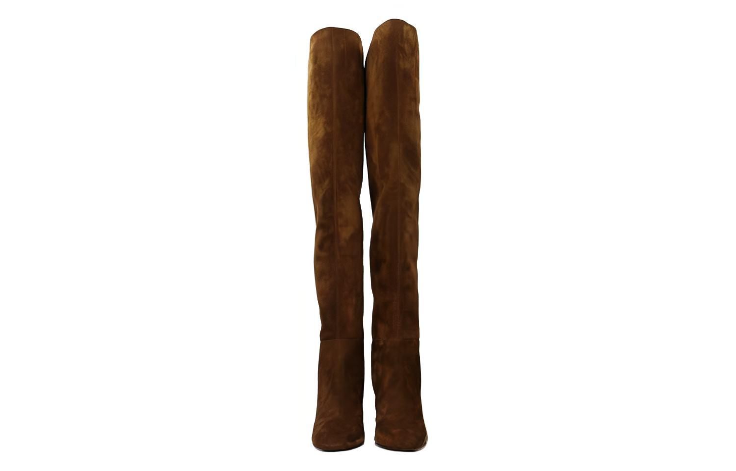 Shop (Women) Saint Laurent High Top Boot 'Brown Suede' 6326130LI002330