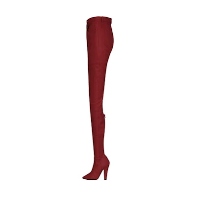 (W) Saint Laurent High Top Boot 'Red Fashion'