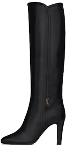 (W) 생 로랑 블랙 레더 하이탑 부츠 6326361YU001000 Buy (W) 생 로랑 블랙 레더 하이탑 부츠 6326361YU001000