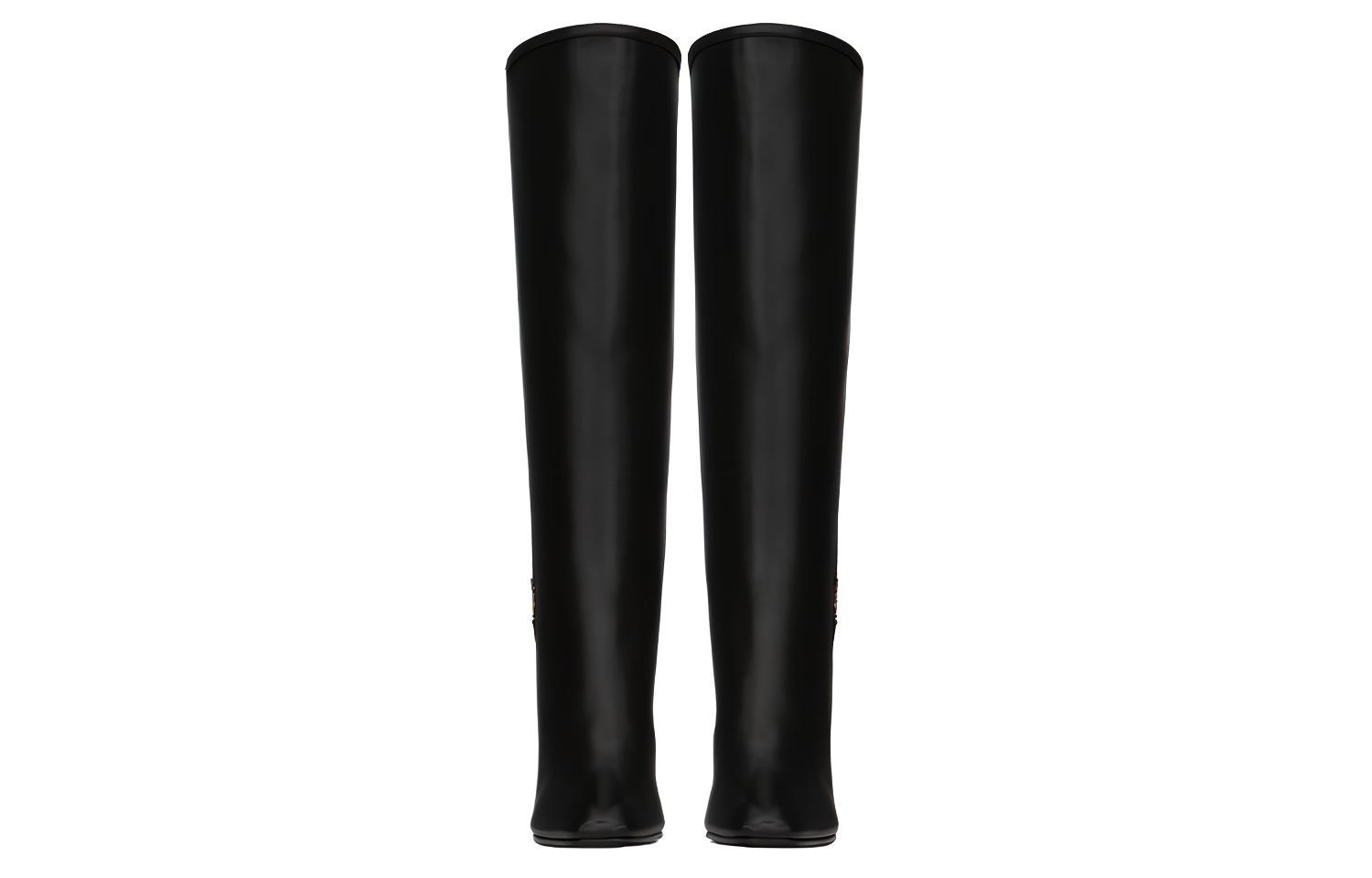Shop (W) 생 로랑 블랙 레더 하이탑 부츠 6326361YU001000