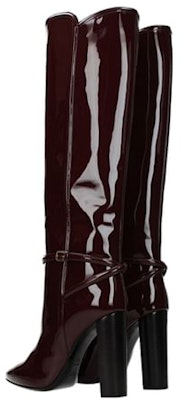 聖羅蘭 皮革 搭扣 長筒靴 女款 紅色 Lookbook 聖羅蘭 皮革 搭扣 長筒靴 女款 紅色