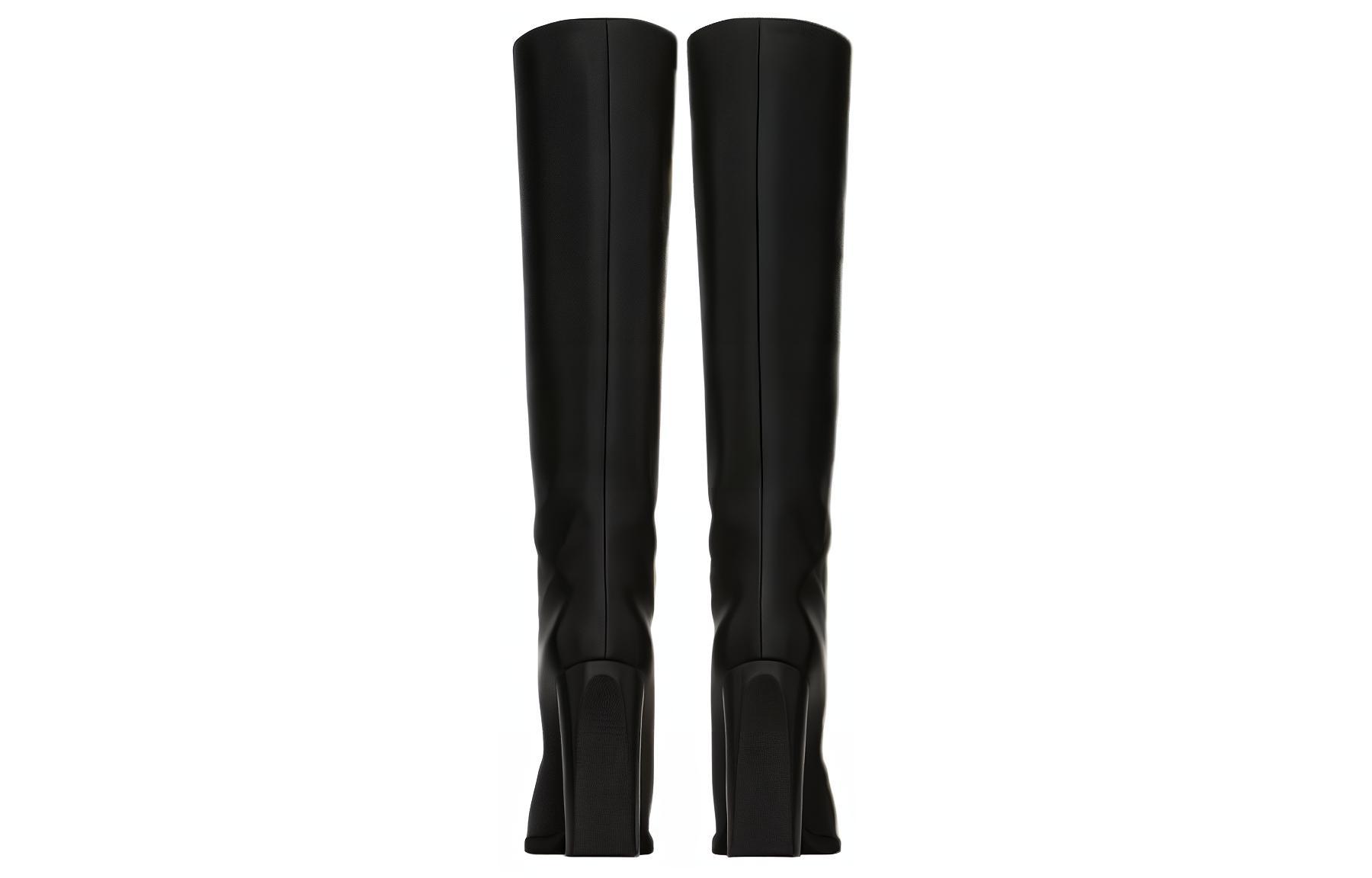 Shop (W) Saint Laurent Kasut Tinggi 'Hitam 11cm' 6738612W7001000