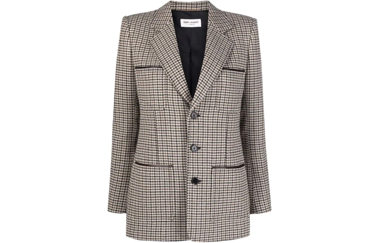 Order (W) 생로랑 하운드투스 브라운 싱글 브레스티드 블레이저 667509Y3D091159