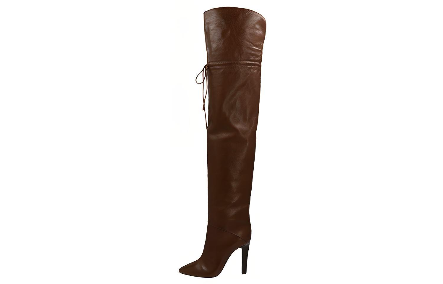 (Women) Saint Laurent Jane 105 'Brown Calfskin' 66763025V002535