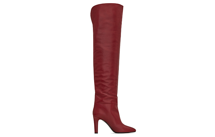 Order (W) Saint Laurent Jane ''Glattleder Hohe Stiefel Rot'' 6326071Y8006008