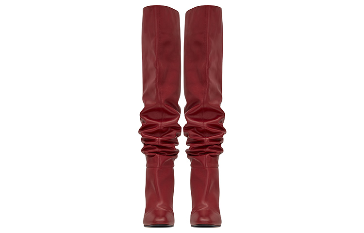 Shop (W) Saint Laurent Jane ''Glattleder Hohe Stiefel Rot'' 6326071Y8006008