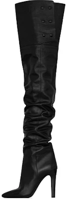 (W) Stivali Alti Saint Laurent Jane ''Pelle Verniciata Nera'' 66763125V001000 Buy (W) Stivali Alti Saint Laurent Jane ''Pelle Verniciata Nera'' 66763125V001000