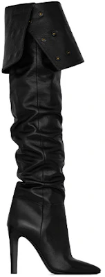 (W) Stivali Alti Saint Laurent Jane ''Pelle Verniciata Nera'' 66763125V001000 Order (W) Stivali Alti Saint Laurent Jane ''Pelle Verniciata Nera'' 66763125V001000