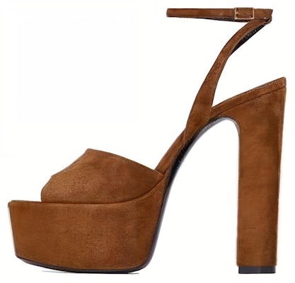 (Women) Saint Laurent Jodie Platform Sandals Brown 7017880LI002330 Buy (Women) Saint Laurent Jodie Platform Sandals Brown 7017880LI002330