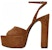 (Women) Saint Laurent Jodie Platform Sandals Brown 7017880LI002330