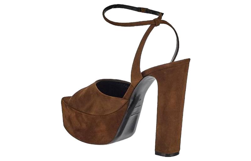 Shop (W) Saint Laurent Jodie Platform Sandals Coklat 7017880LI002330