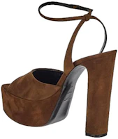 Shop (Women) Saint Laurent Jodie Platform Sandals Brown 7017880LI002330