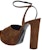 (Women) Saint Laurent Jodie Platform Sandals Brown 7017880LI002330