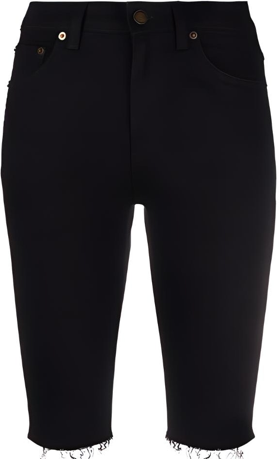 women-saint-laurent-knee-length-slim-fit-denim-shorts-black-659903-yo-5001080