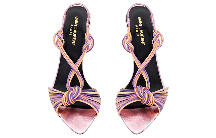Shop (Women) Saint Laurent Knotted Sandal 'Pink-Purple' 731567AABO35874