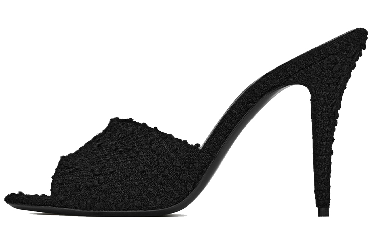 (Women) Saint Laurent La 16 High Heel 'Black Tweed' 6702530CO001000