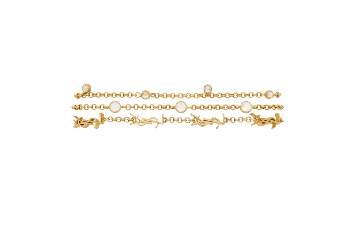 Lookbook (W) Pulsera de Latón Multicadena Dorada SAINT LAURENT LE CASSANDRE. 770495y15268066