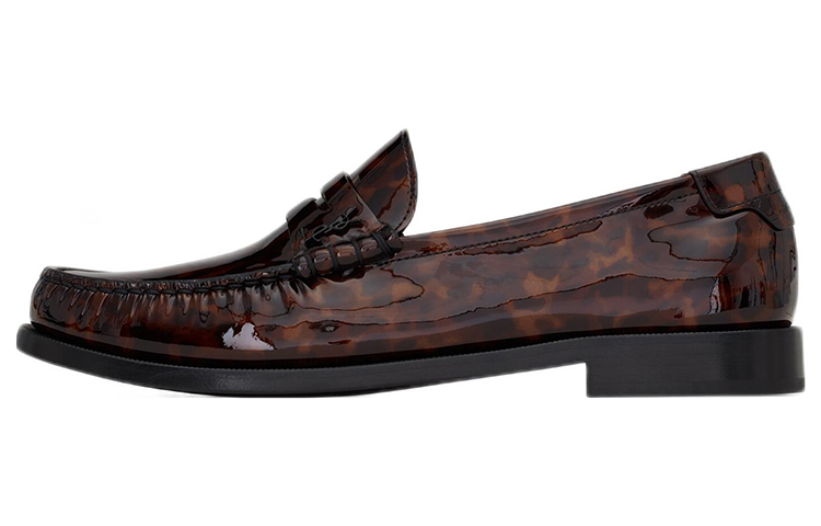 (Women) Saint Laurent Le Loafer 'Red Tortoiseshell Patent' 670232AAARV2094