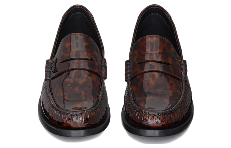 Lookbook (W) Saint Laurent Le Loafer 'Merah Tortoiseshell Patent' 670232AAARV2094