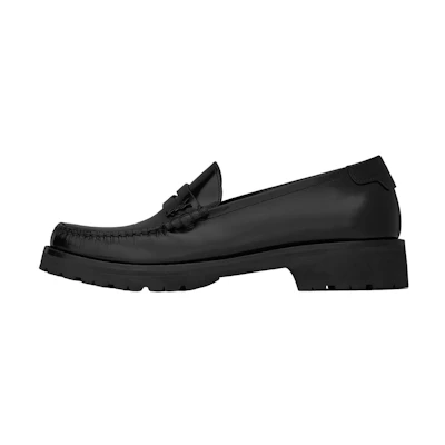 (W) Saint Laurent Le Loafer Chunky Penny Slippers 'Black'