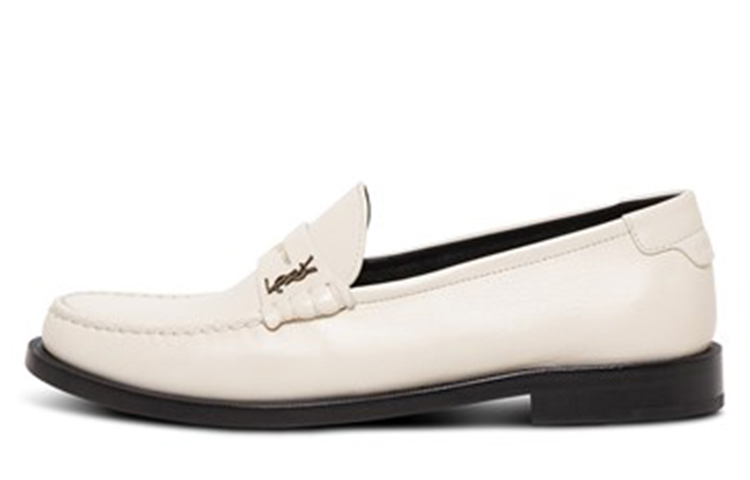 (Women) Saint Laurent LE Loafer Penny Slippers Pearl 67023218RTT1906