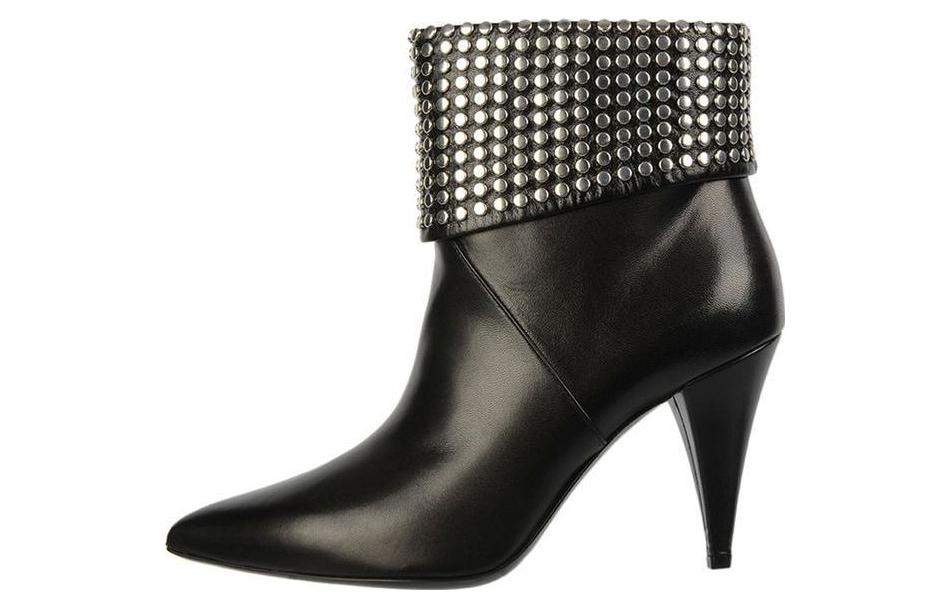 (Women) Saint Laurent Leather Ankle Boot 'Black Gold Hardware' 393838AKP001000