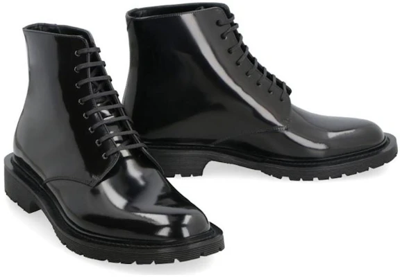 (W) Saint Laurent Leder Stiefelette ''Komfort Casual Schwarz'' 632412AAAS61000 Lookbook (W) Saint Laurent Leder Stiefelette ''Komfort Casual Schwarz'' 632412AAAS61000