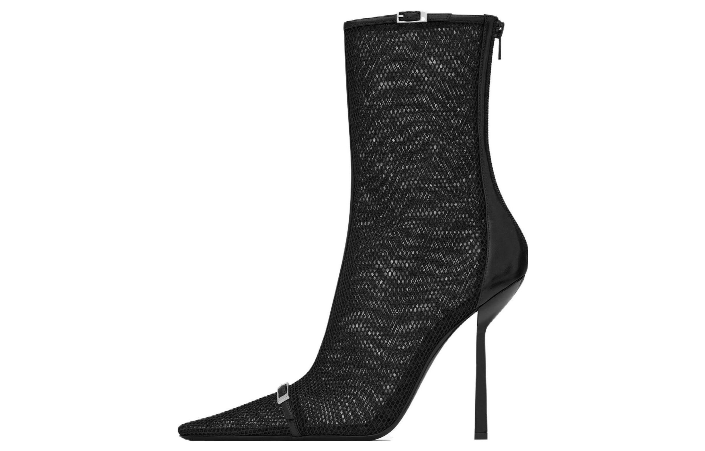 (Women) Saint Laurent Leather Ankle Boot 'Essential Black' 763457AACTJ1000