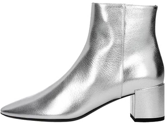 (Women) Saint Laurent Leather Ankle Boot 'Silver' 528204BSZ008105 Buy (Women) Saint Laurent Leather Ankle Boot 'Silver' 528204BSZ008105