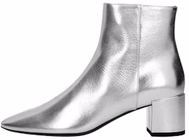 (Women) Saint Laurent Leather Ankle Boot 'Silver' 528204BSZ008105 (Women) Saint Laurent Leather Ankle Boot 'Silver' 528204BSZ008105