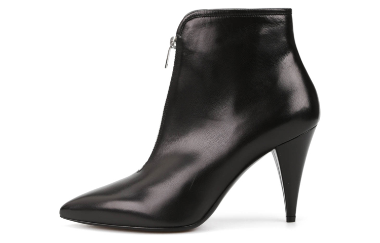 Buy (W) Botines de Cuero Saint Laurent 'Negro Pulido Suave' 393835AKP001000