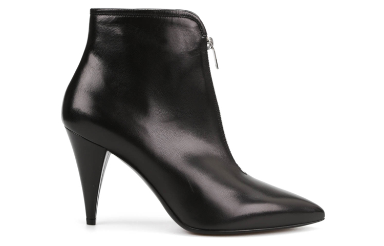 Order (W) Botines de Cuero Saint Laurent 'Negro Pulido Suave' 393835AKP001000