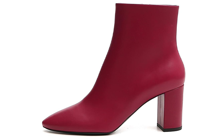 (Women) Saint Laurent Leather Ankle Boots 'Outdoor Casual Red' 6406671Y8006008
