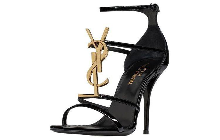 Lookbook (W) Saint Laurent Sandal Kulit Gesper Fashion 'Hitam' 6301091TVKK1000