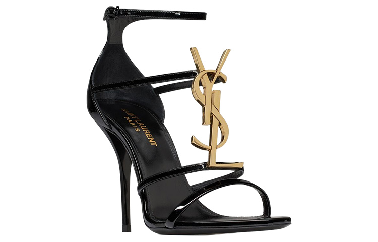 Shop (W) Saint Laurent Sandal Kulit Gesper Fashion 'Hitam' 6301091TVKK1000