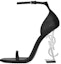 Buy (W) Saint Laurent Sandal Tumit Tinggi Kulit Buckle 'Hitam' 557662AAABN1000