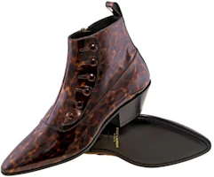 Lookbook (W) Saint Laurent Sepatu Boots Chelsea Kulit 'Coklat' 6018171QX002094
