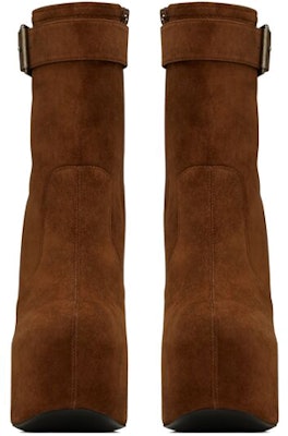 (W) Saint Laurent Sepatu Boot Kulit Hak Tebal 'Cokelat' 6876640LI002330 Lookbook (W) Saint Laurent Sepatu Boot Kulit Hak Tebal 'Cokelat' 6876640LI002330