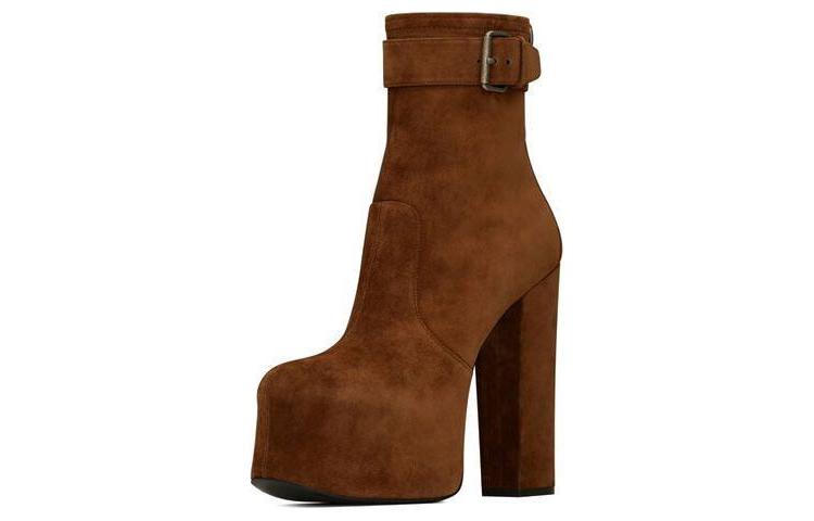 Lookbook (W) But Saint Laurent But Kulit Tumit Kembung Buku Lali 'Coklat' 6876640LI002330