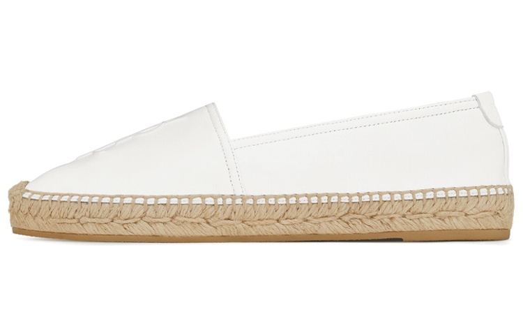 (Women) Saint Laurent Leather Embossed Slip-On 'White' 4848900NO609030