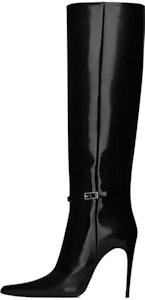 (W) Saint Laurent Sepatu Bot Kulit Tinggi Lancip 'Hitam' 755190AAAPI1000 Buy (W) Saint Laurent Sepatu Bot Kulit Tinggi Lancip 'Hitam' 755190AAAPI1000