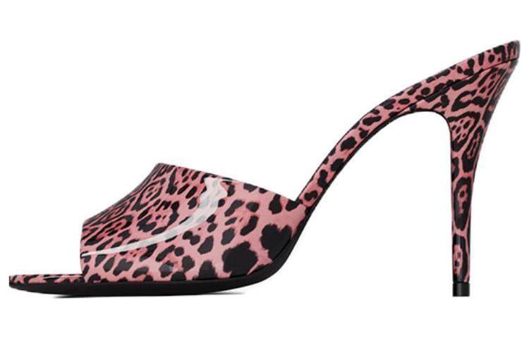 (W) Saint Laurent Leather Fashion Versatile Slide 'Pink'