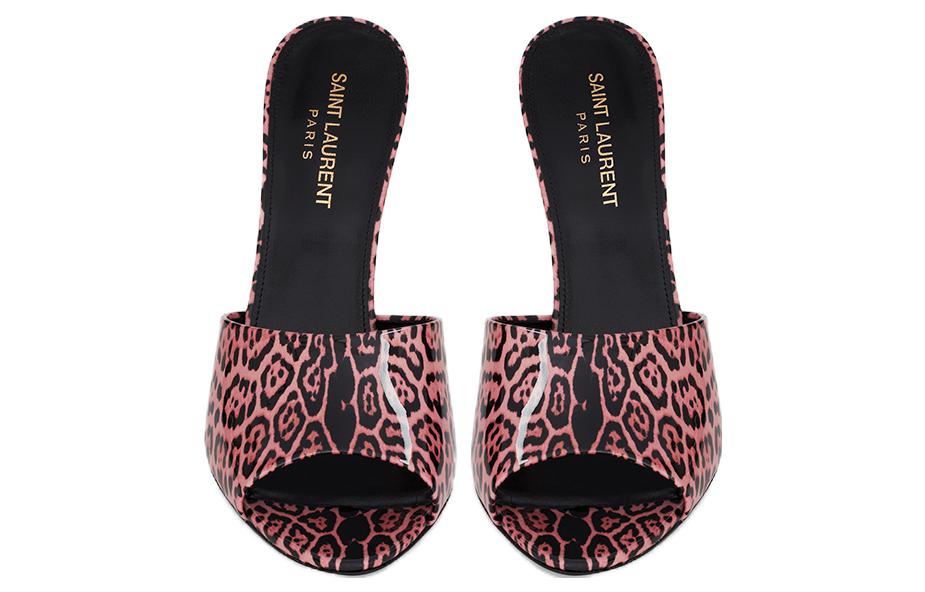 (W) Saint Laurent Leather Fashion Versatile Slide 'Pink' 圖 4