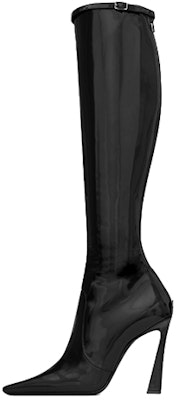 (Women) Saint Laurent Leather High-Top Boots 'Shiny Square Toe Black' 717560AAAPI1000 Buy (Women) Saint Laurent Leather High-Top Boots 'Shiny Square Toe Black' 717560AAAPI1000