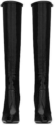 (Women) Saint Laurent Leather High-Top Boots 'Shiny Square Toe Black' 717560AAAPI1000 Lookbook (Women) Saint Laurent Leather High-Top Boots 'Shiny Square Toe Black' 717560AAAPI1000