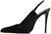 (W) Saint Laurent Kulit Tumit Tinggi Hitam 'Keselesaan Stiletto Mudah' 756851AACGD1000