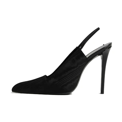(W) Saint Laurent Leather High Heel Black 'Simple CMFT Stiletto'