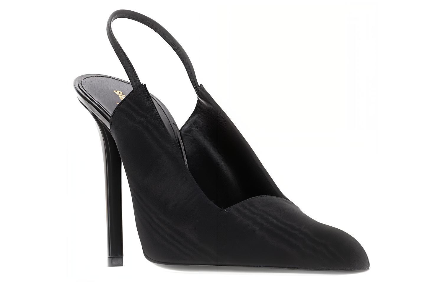 Lookbook (W) Saint Laurent Tacón Alto de Cuero Negro 'Simple Comfort Stiletto' 756851AACGD1000